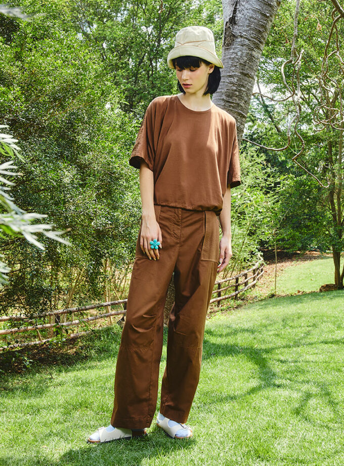 AW25 Patch Curve Loose Tee BL-9251019