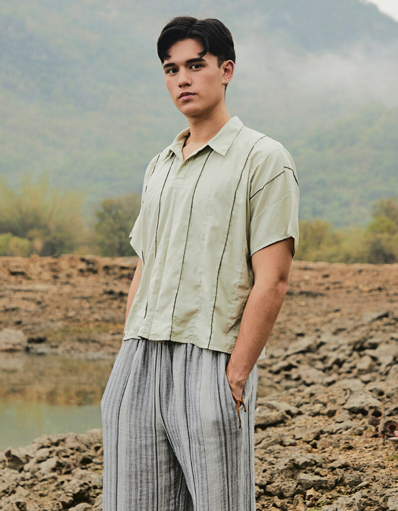 AW24 Switch Overlock Cotton Polo Shirt BL-9241005