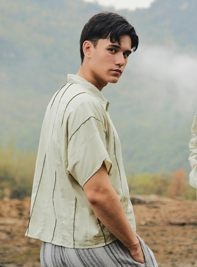 AW24 Switch Overlock Cotton Polo Shirt BL-9241005