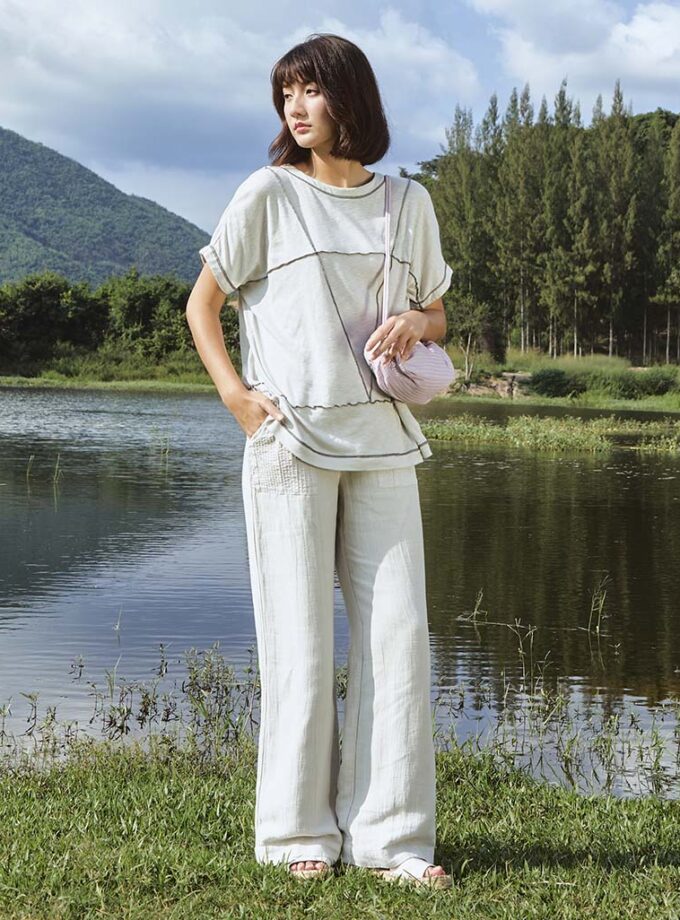 SS24 Cotton Linen Easy Pants PN-9240419