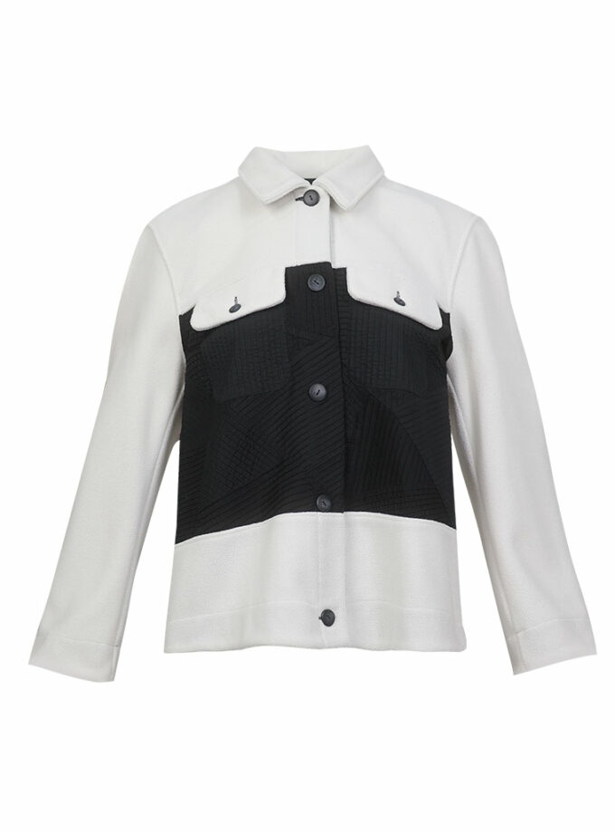 AW25 Contrast Grid Fleece Jacket JK-9250707