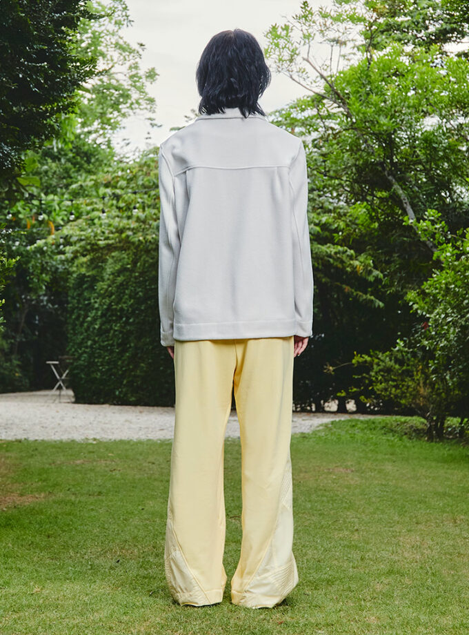 AW25 Contrast Grid Fleece Jacket JK-9250707