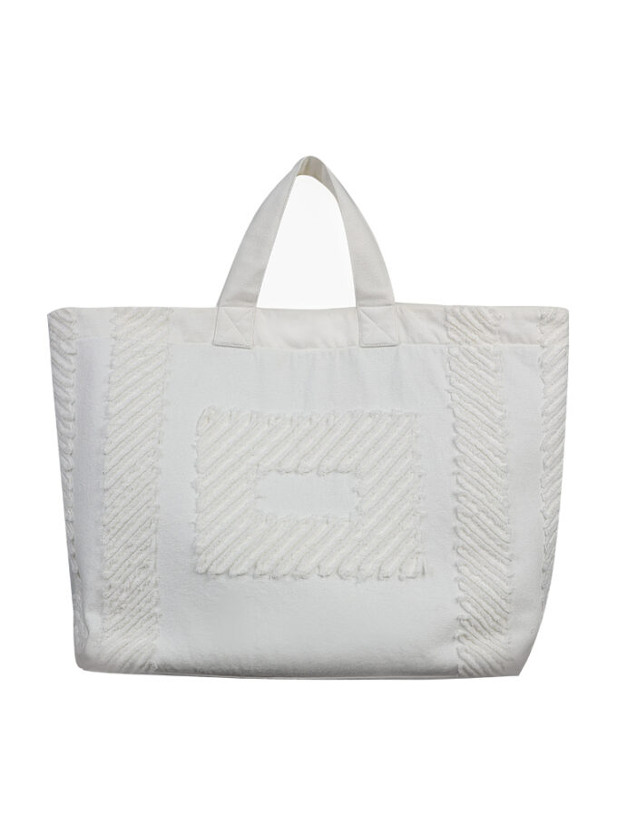 SS26 Slashed Tote Recycled Denim Bag BA-9260107