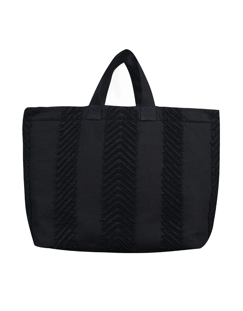 SS26 Slashed Tote Recycled Denim Bag BA-9260107 - Image 9