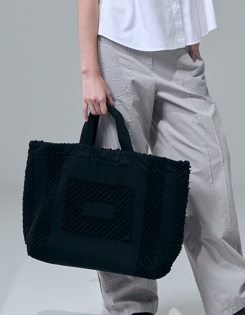 SS26 Slashed Tote Recycled Denim Bag BA-9260107