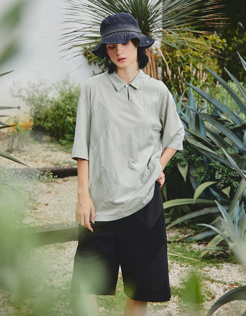 AW25 Gridcraft Polo Blouse BL-9251001