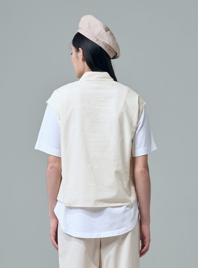 SS26 SAIFU Structured Layer Polo Shirt Blouse BL-9260102