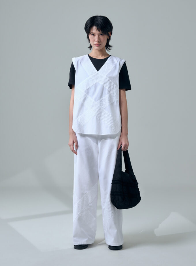 SS26 Modular Pintuck Sleeveless Top BL-9260503