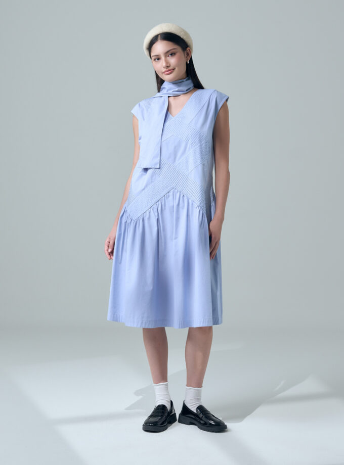 SS26 Modular Pintuck Sleeveless Dress DS-9260501