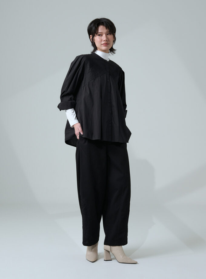 SS26 Barrel Pants Mix with Pintuck PN-9260505