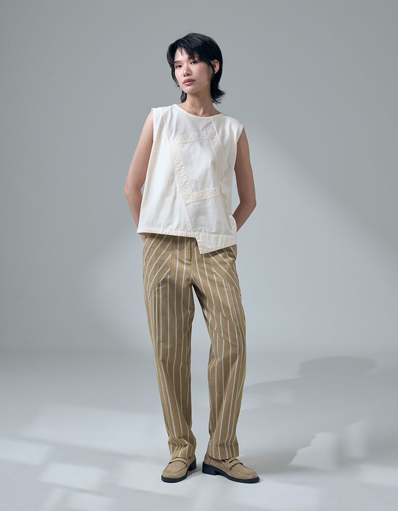 SS26 Angled Frame Sleeveless Tee Blouse BL-9260302 - Image 4