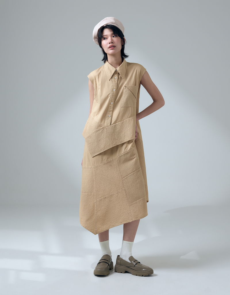 SS26 Shadow Line Sleeveless Shirt Dress DS-9260301 - Image 11