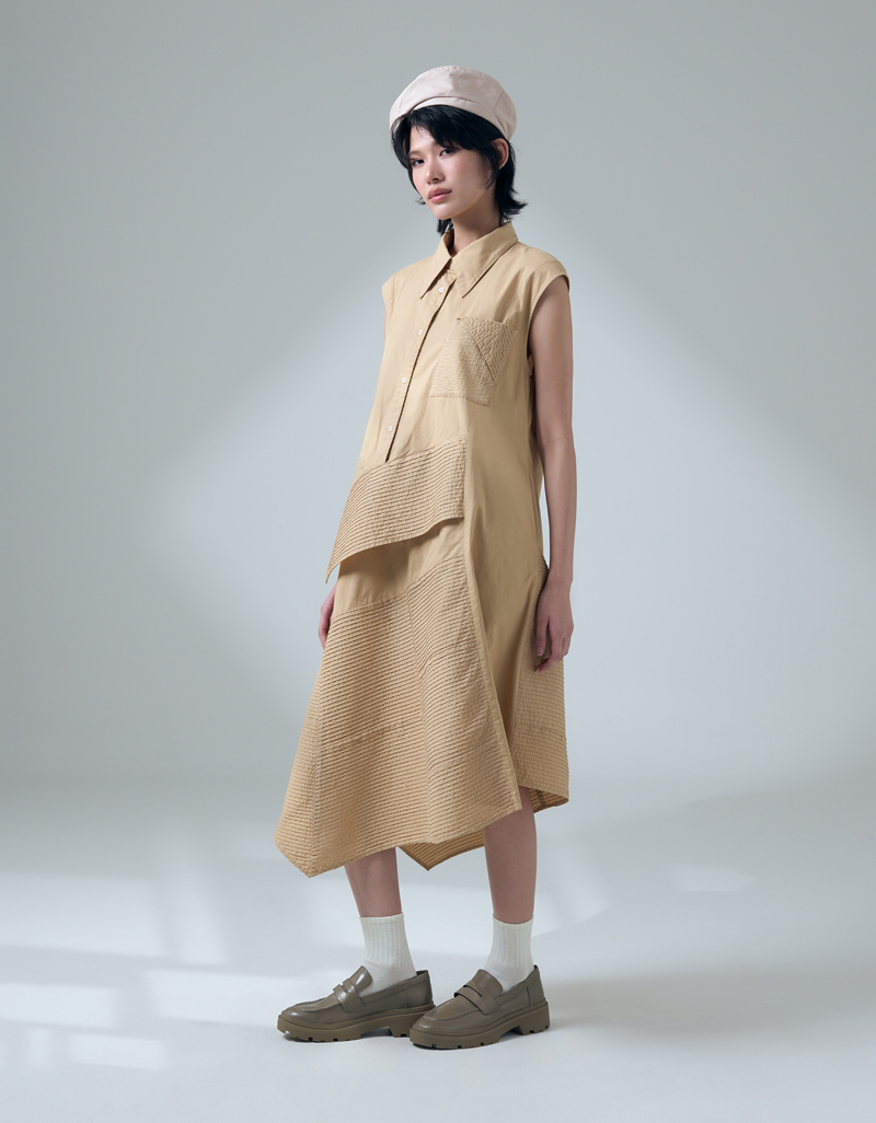 SS26 Shadow Line Sleeveless Shirt Dress DS-9260301 - Image 10