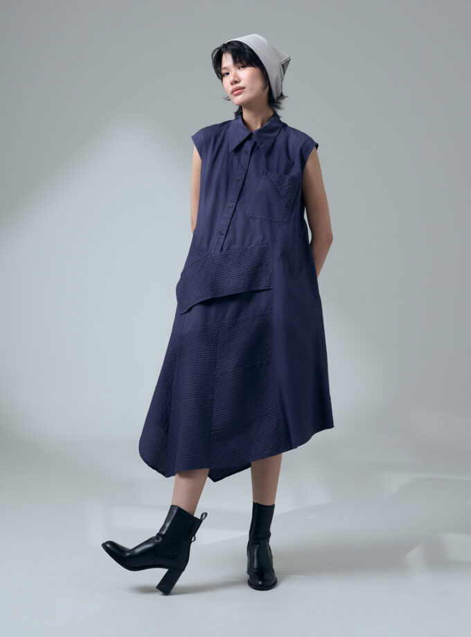 SS26 Shadow Line Sleeveless Shirt Dress DS-9260301