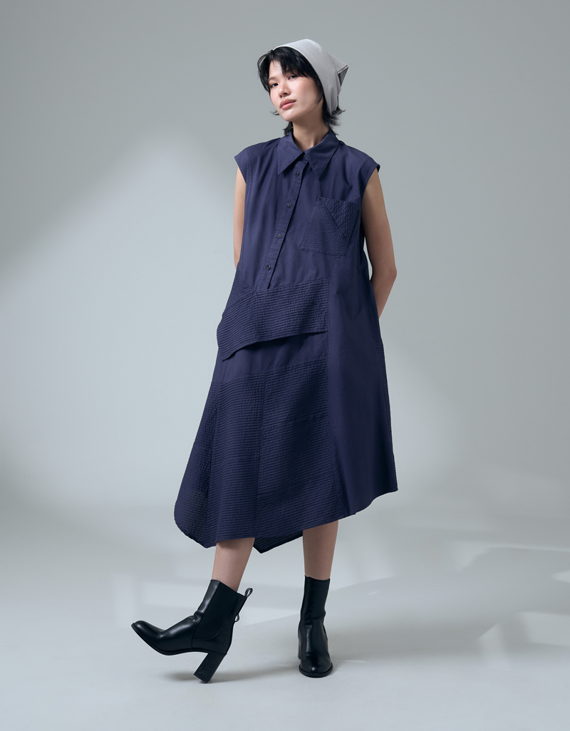 SS26 Shadow Line Sleeveless Shirt Dress DS-9260301