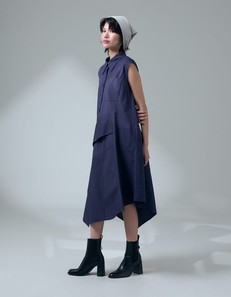 SS26 Shadow Line Sleeveless Shirt Dress DS-9260301 - Image 5