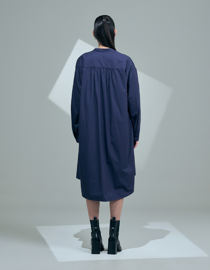 SS26 Diagonal Panel Long Overshirt DS-9260406