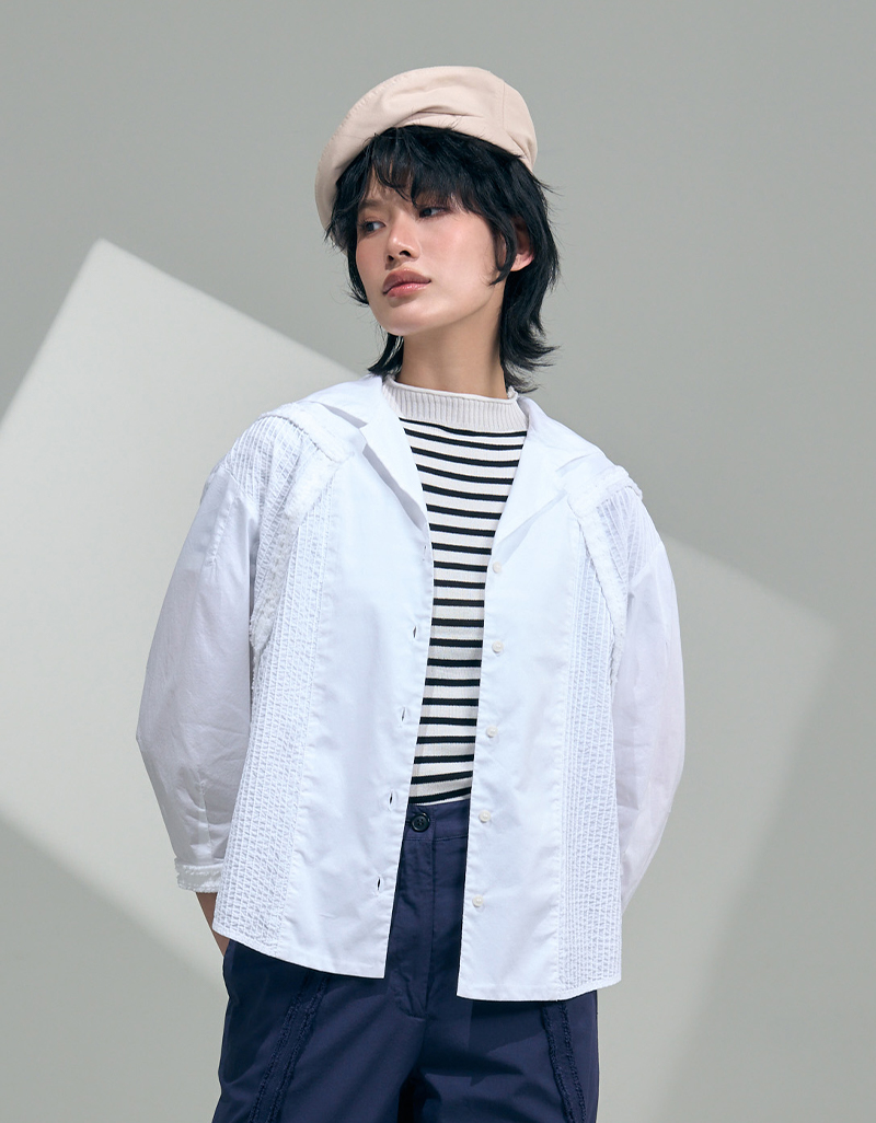SS26 Soft Sail Collar Overshirt JK-9260507