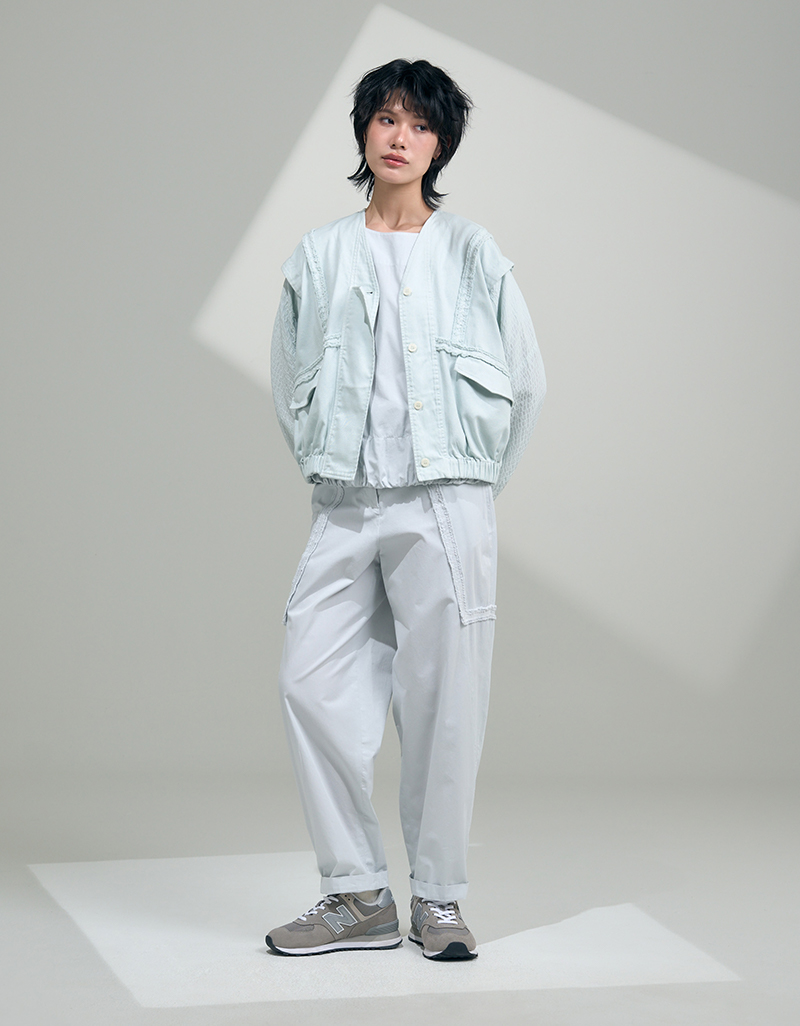 SS26 Stitched-Panel Tapered Trousers Pant PN-9260509